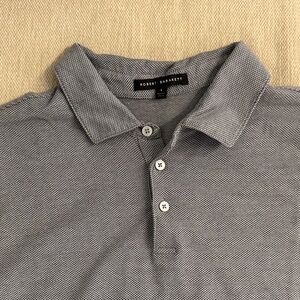 Robert Barakett Textured Gray Polo Shirt